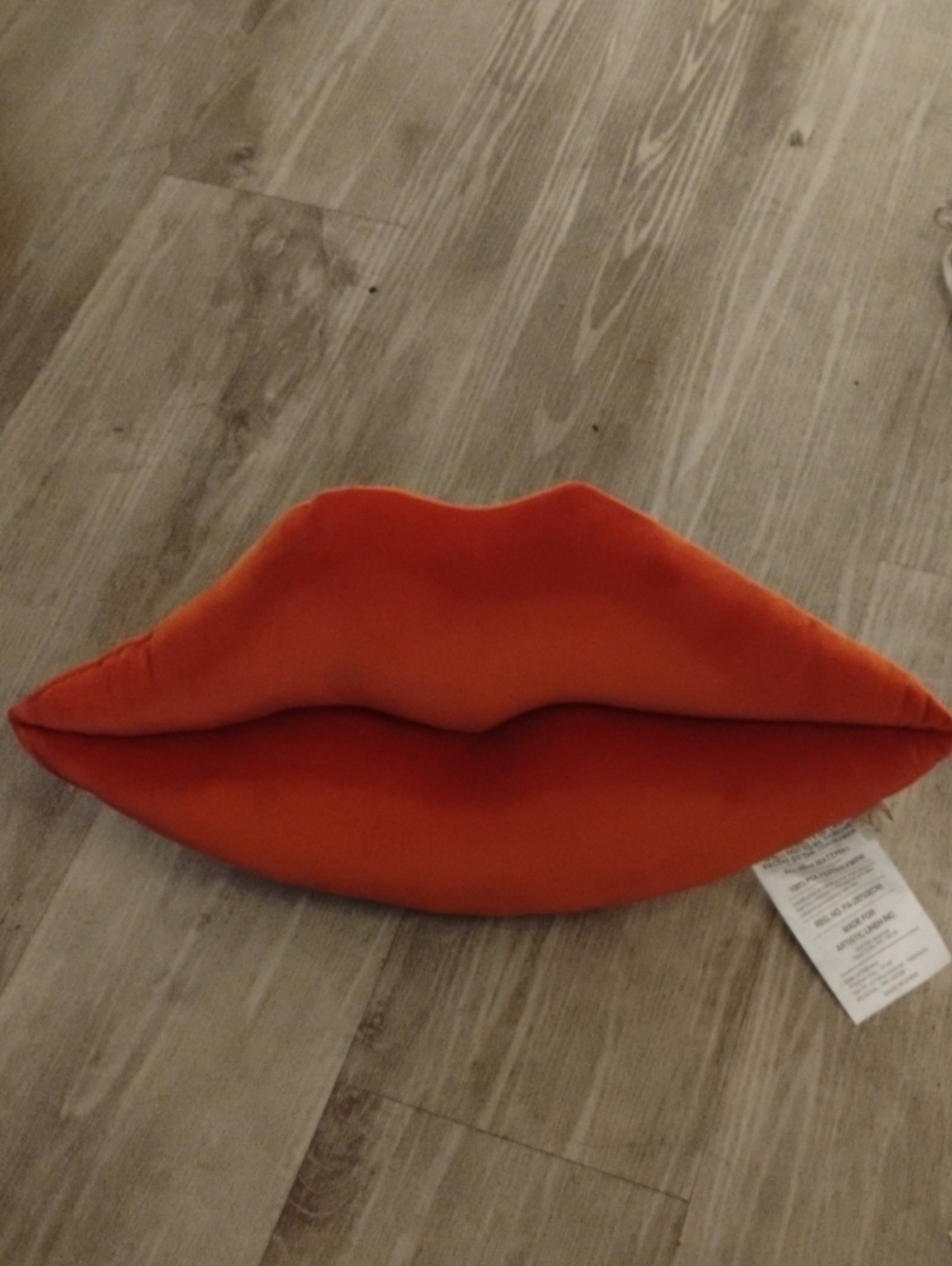 Burnt Orange 3D Lip-Shaped Plush Pillow Statement Accent✨🆕